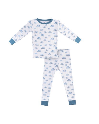 Toddler/Kids Bamboo Pajamas - Blue Rainbow