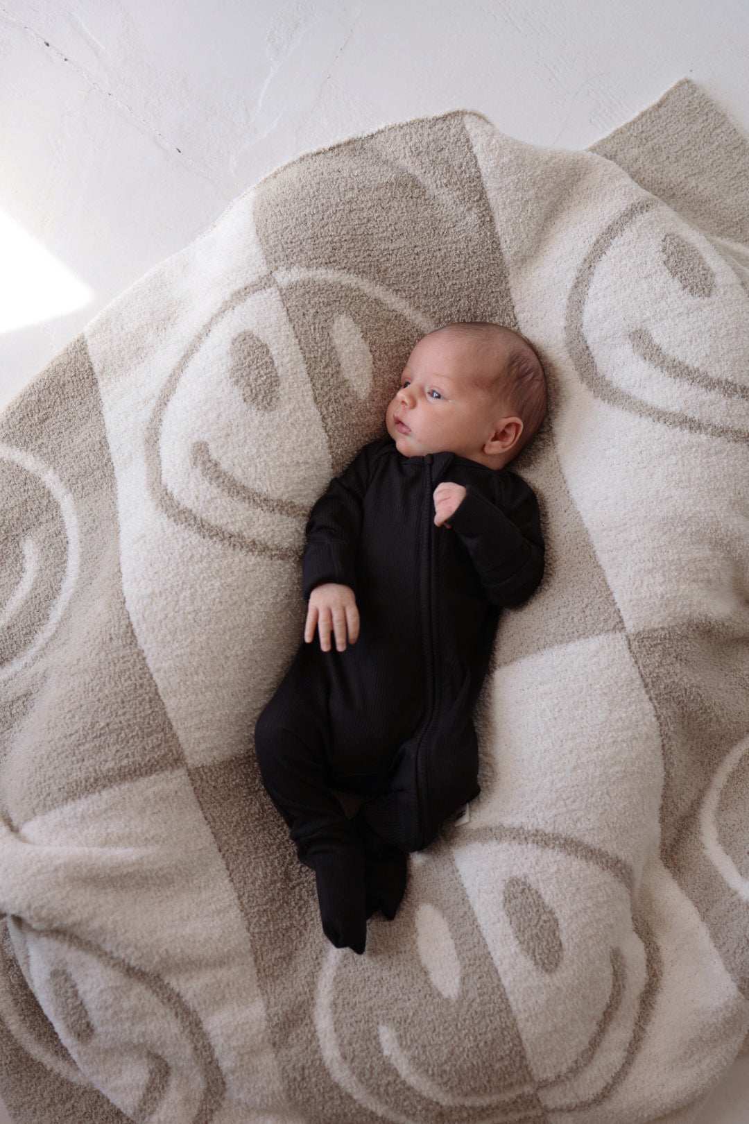 Bamboo Zip Pajamas | Ribbed Black
