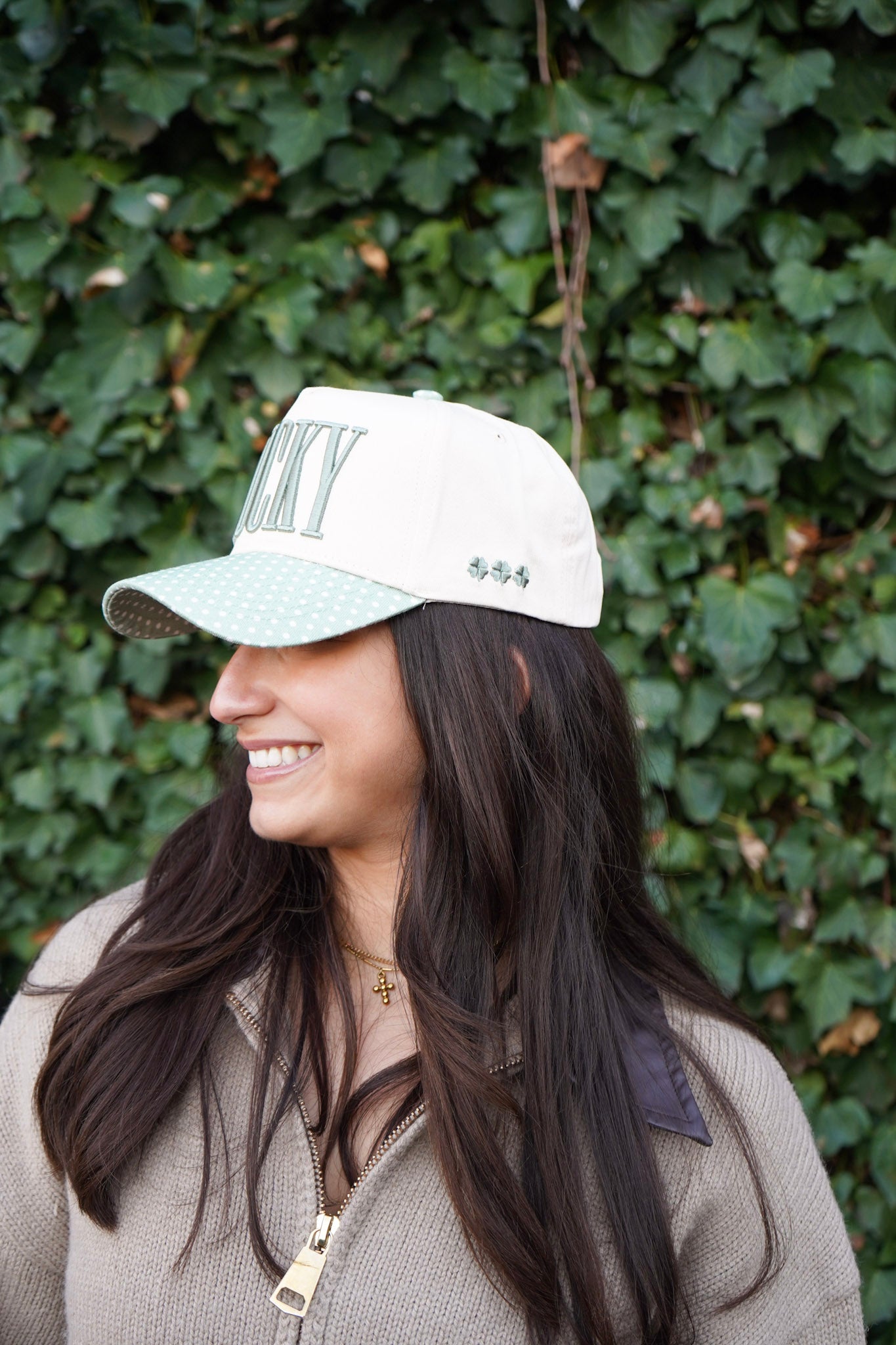 Lucky - Green Polka Dot Trucker Hat