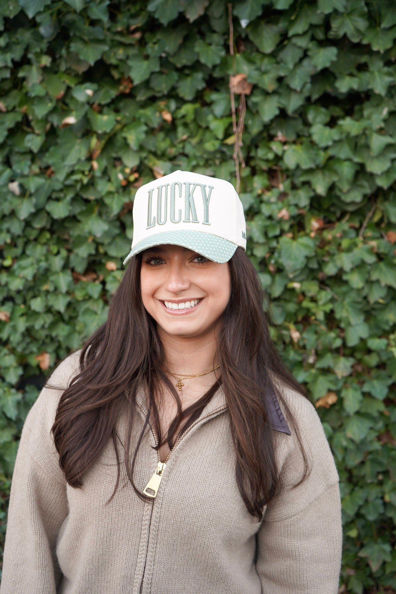 Lucky - Green Polka Dot Trucker Hat
