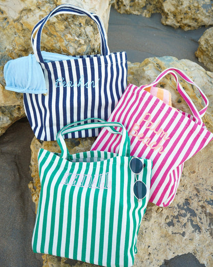 Harbor Canvas Striped Tote