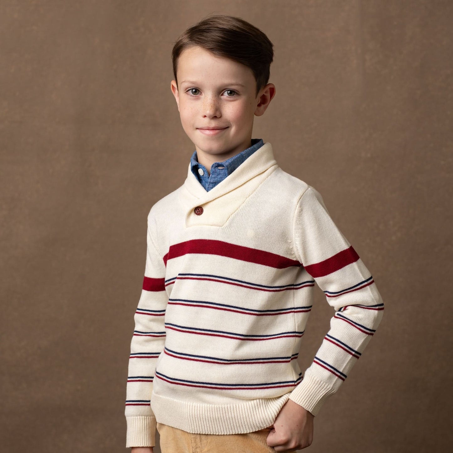 Shawl Collar Organic Sweater