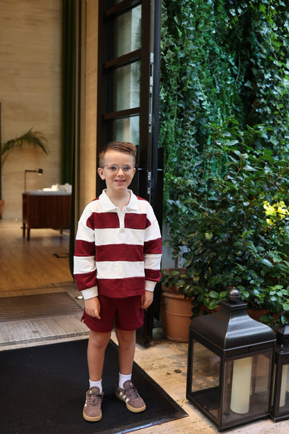 Child Terry Shorts | Deep Cranberry
