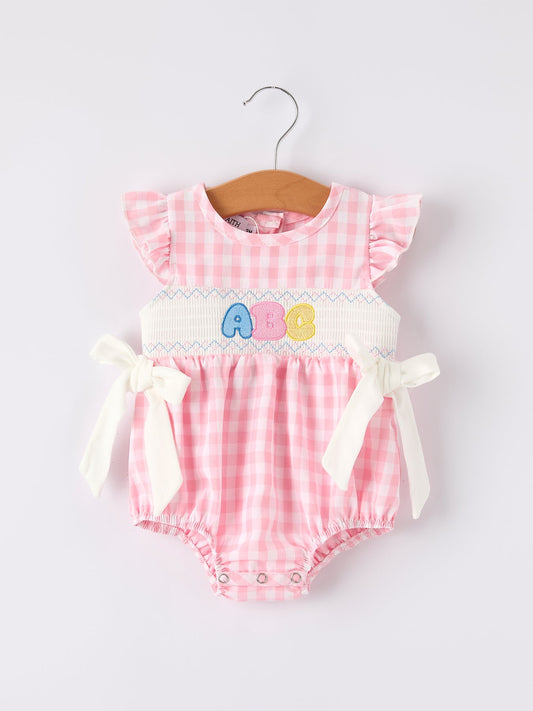 Back To School "ABC" Applique Girls Romper