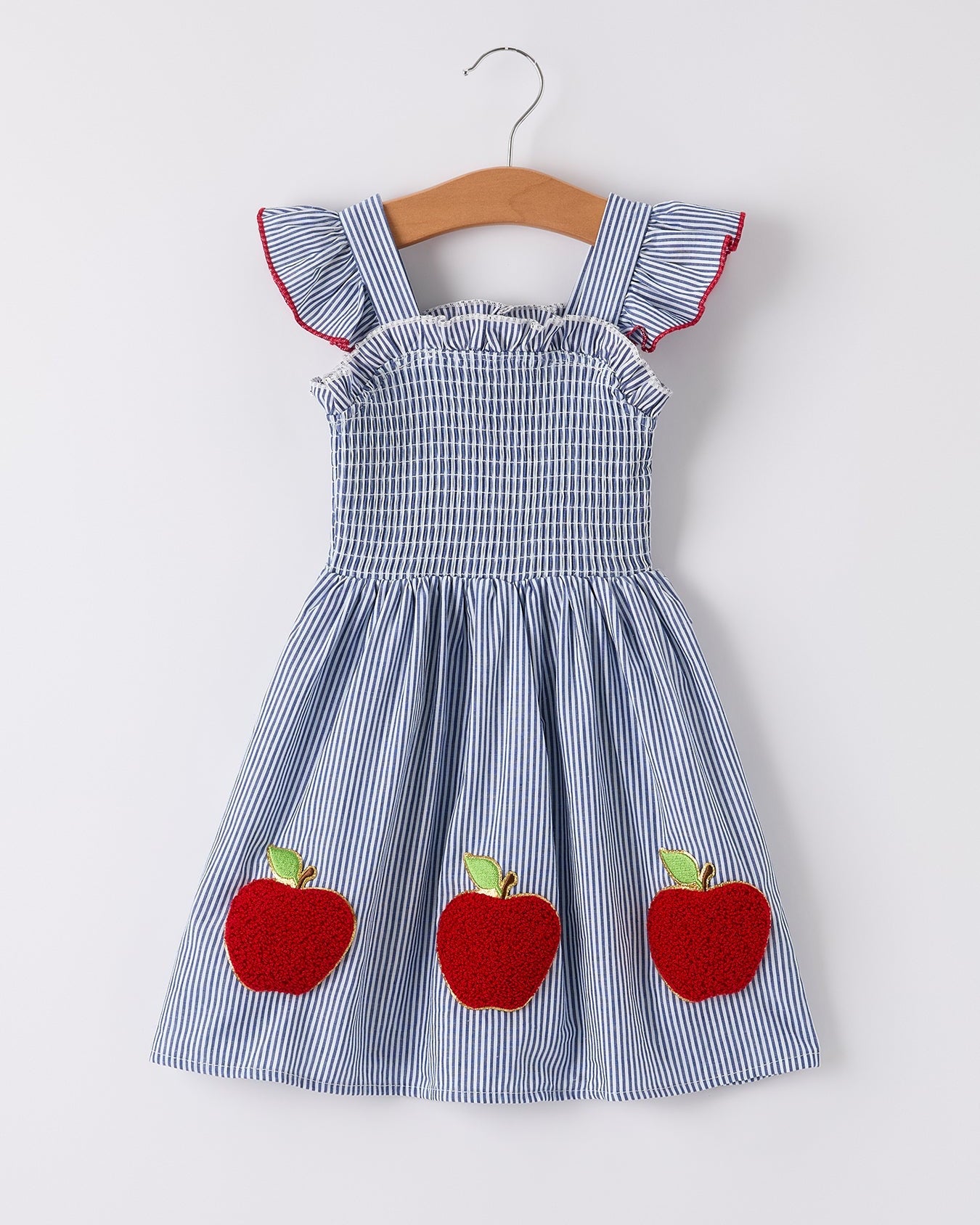 BACK TO SCHOOL Apple Applique Girls Dress