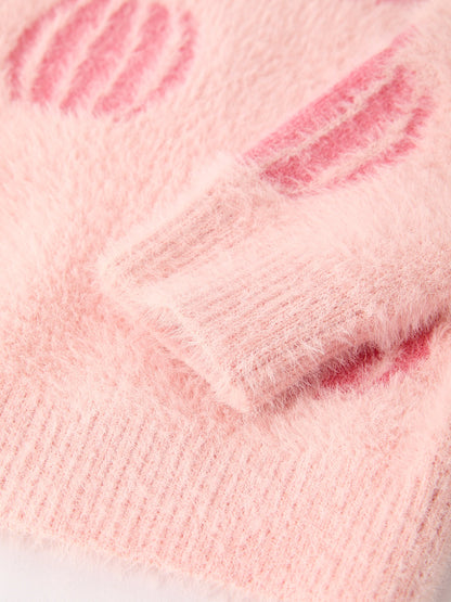 Halloween Pink Girls Pullover Sweater