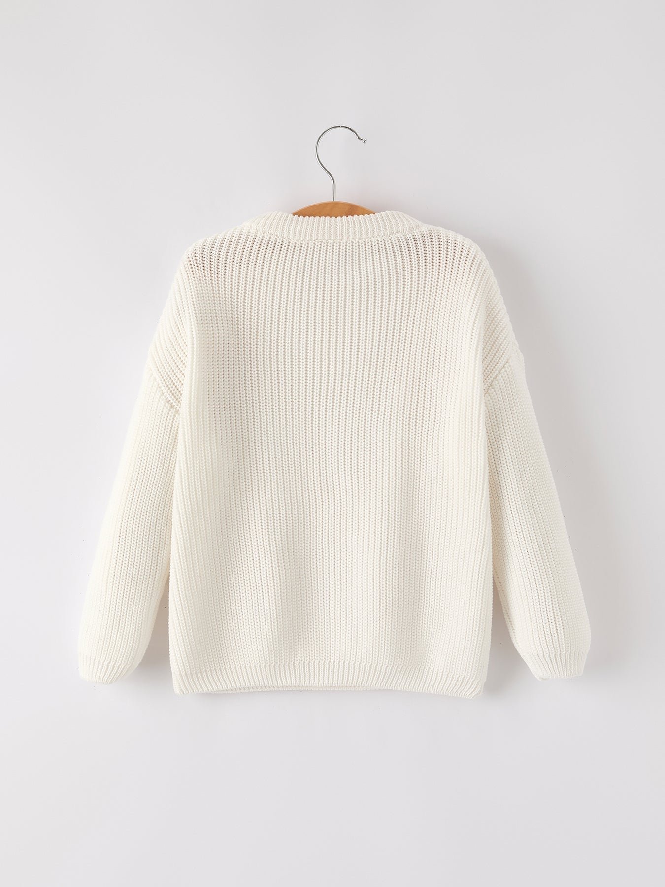 Winter Christmas Girls Bow Sequins Pullover Sweater