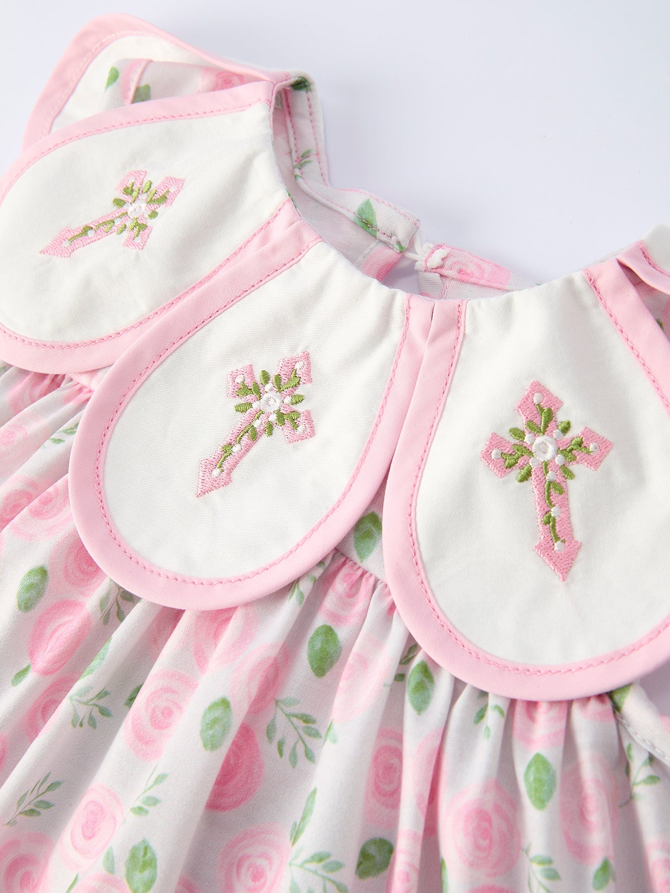 Floral Smocked Petal Peter Pan Collar Dress