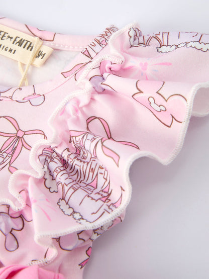 Summer Castle Girls Ruffled Romper