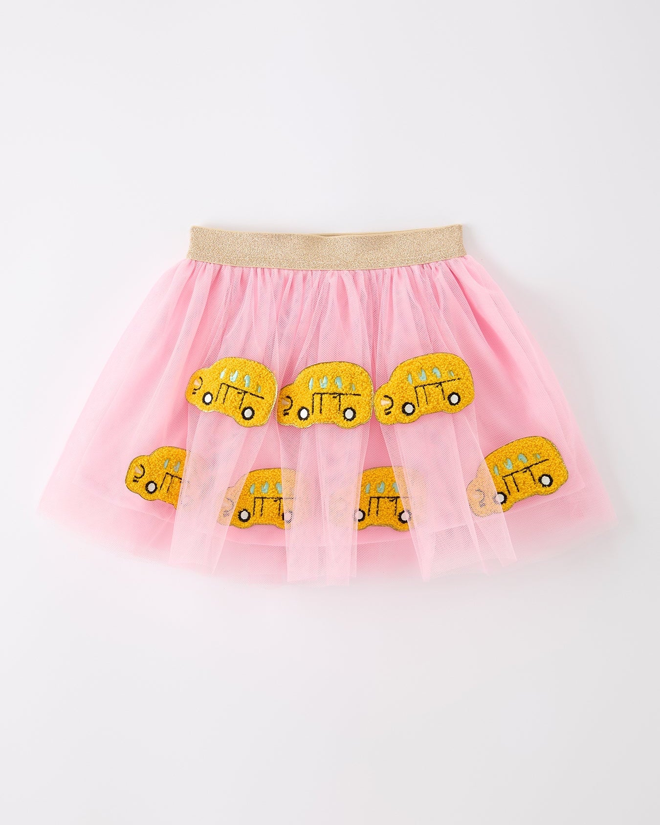 Back To School School Bus Girls Skirt Tulle Applique Skirt