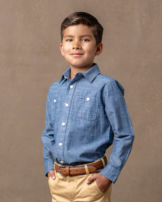 Organic Chambray Button Down Shirt