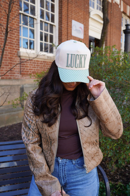 Lucky - Green Polka Dot Trucker Hat