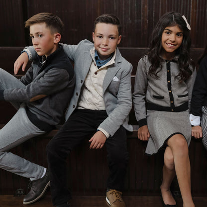 Faux Fur Cardigan and Skirt Organic Sweater Set