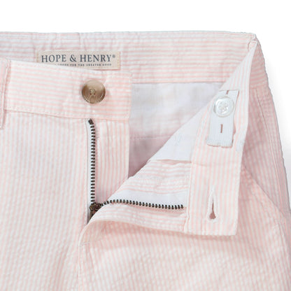 Organic Seersucker Short Classic Pink