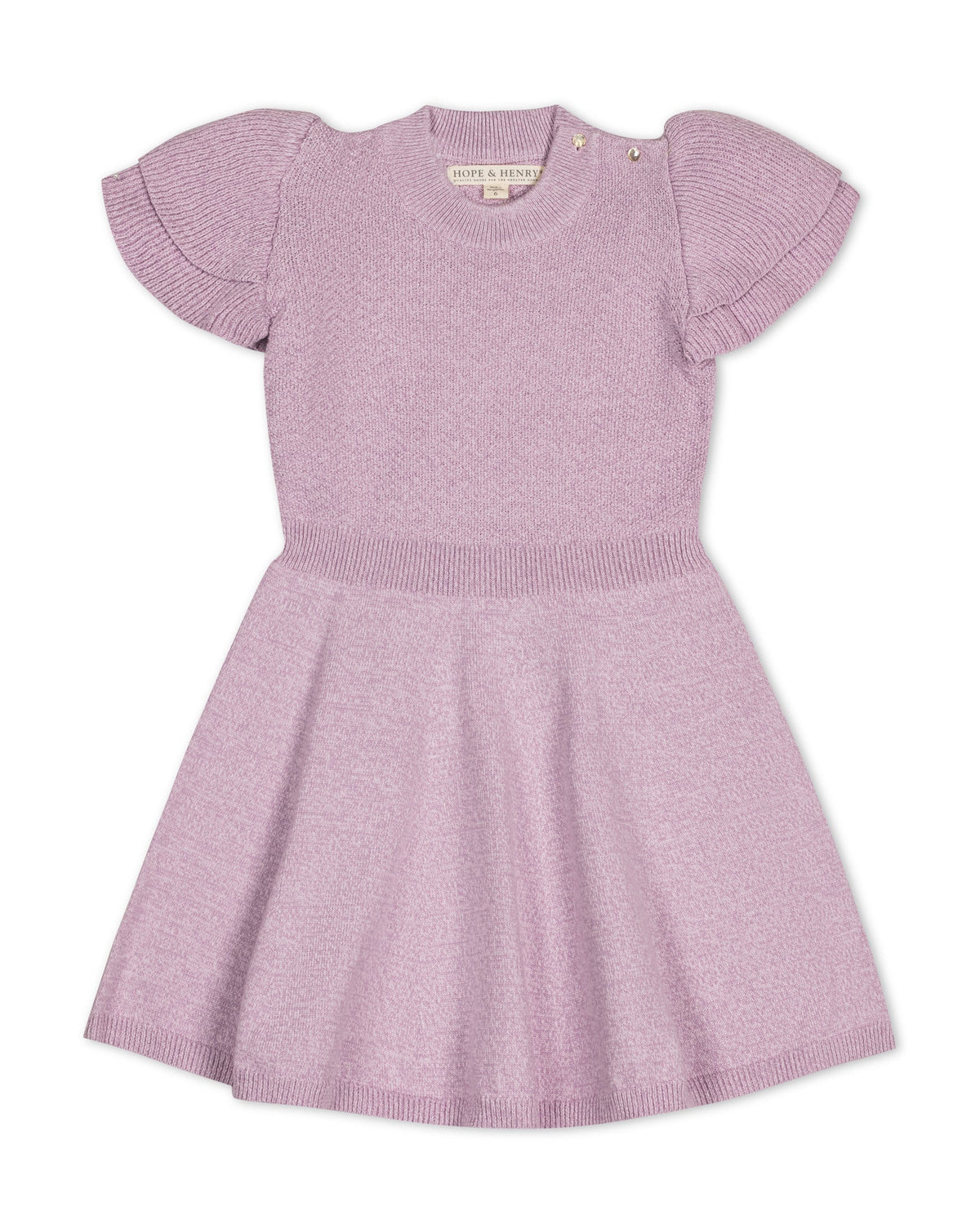 Organic Flutter Sleeve Sweater Dress