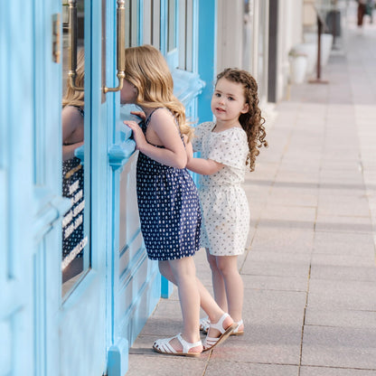 Scallop Trim Button Romper