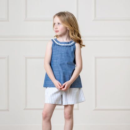 Linen Flat Front Short - Baby
