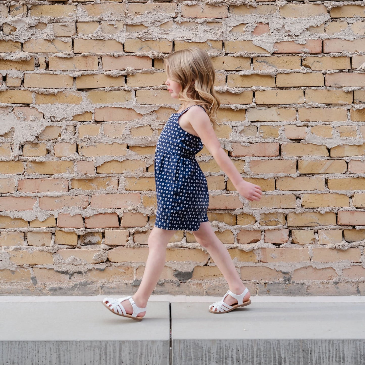 Scallop Trim Button Romper