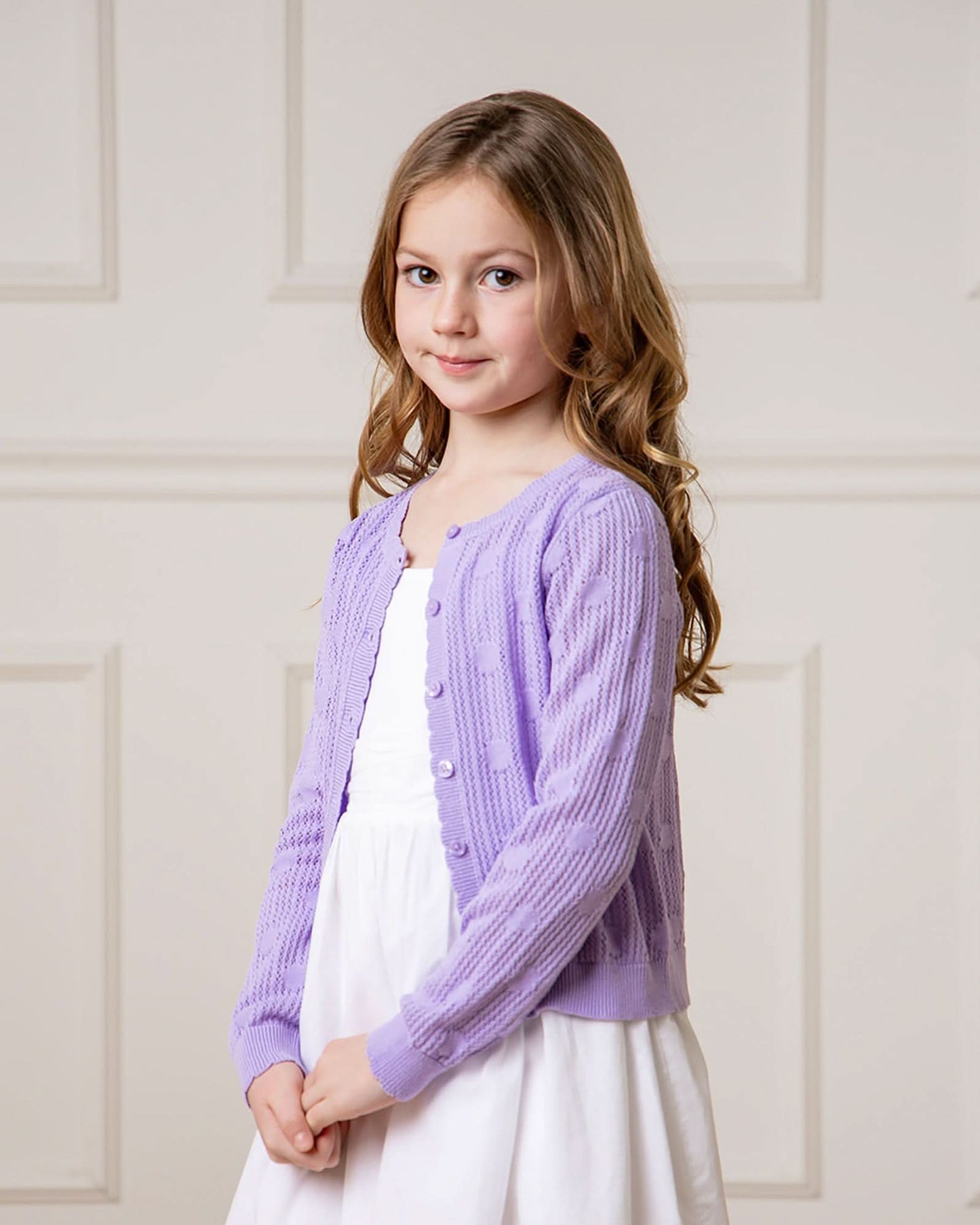Organic Scallop Edge Cardigan - Baby