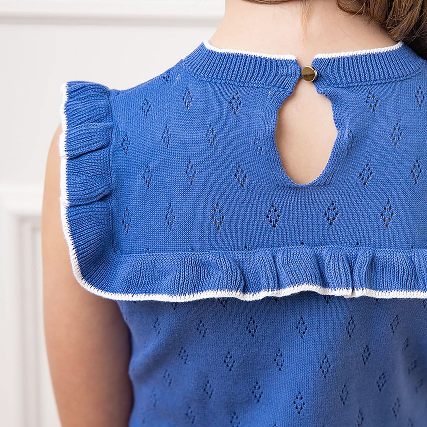 Ruffle Yoke Organic Sweater Dress