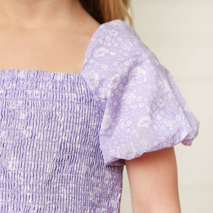 Smocked Bubble Sleeve Dress - Baby