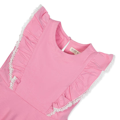 Sleeveless Organic Knit Pinafore Dress