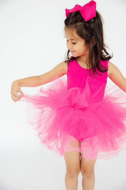 hot pink tutu dress Hot Pink Tulle Dress With Corset - Evening Dresses For Wedding Guest or Bridesmaid - Fairy Tale Photoshoot Womens Clothing