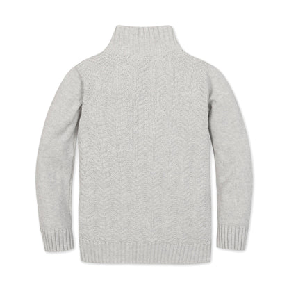 Organic Half Zip Cable Sweater