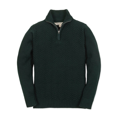 Organic Half Zip Cable Sweater