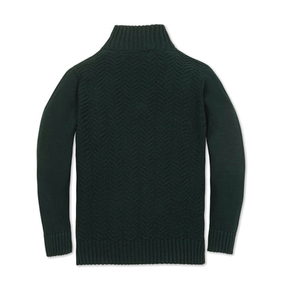 Organic Half Zip Cable Sweater