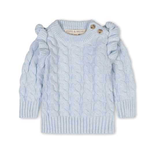 Organic Mock Neck Ruffle Sweater