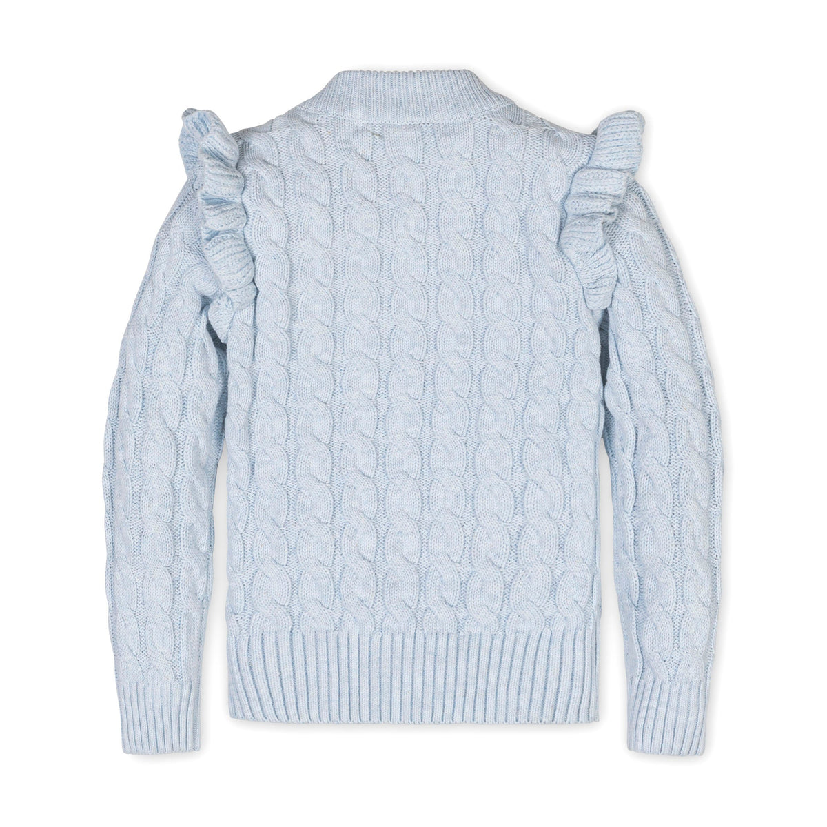 Organic Mock Neck Ruffle Sweater