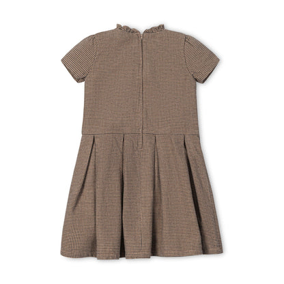 Organic Ruffle Collar Drop Waist Dress