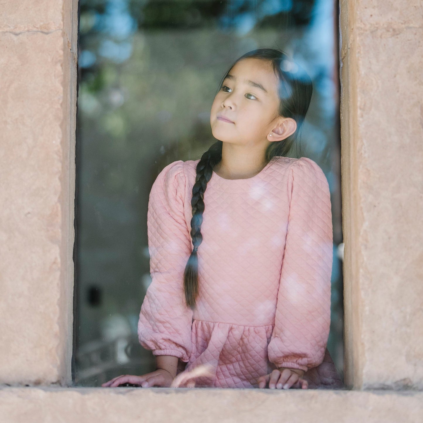 Quilted Drop Waist Dress