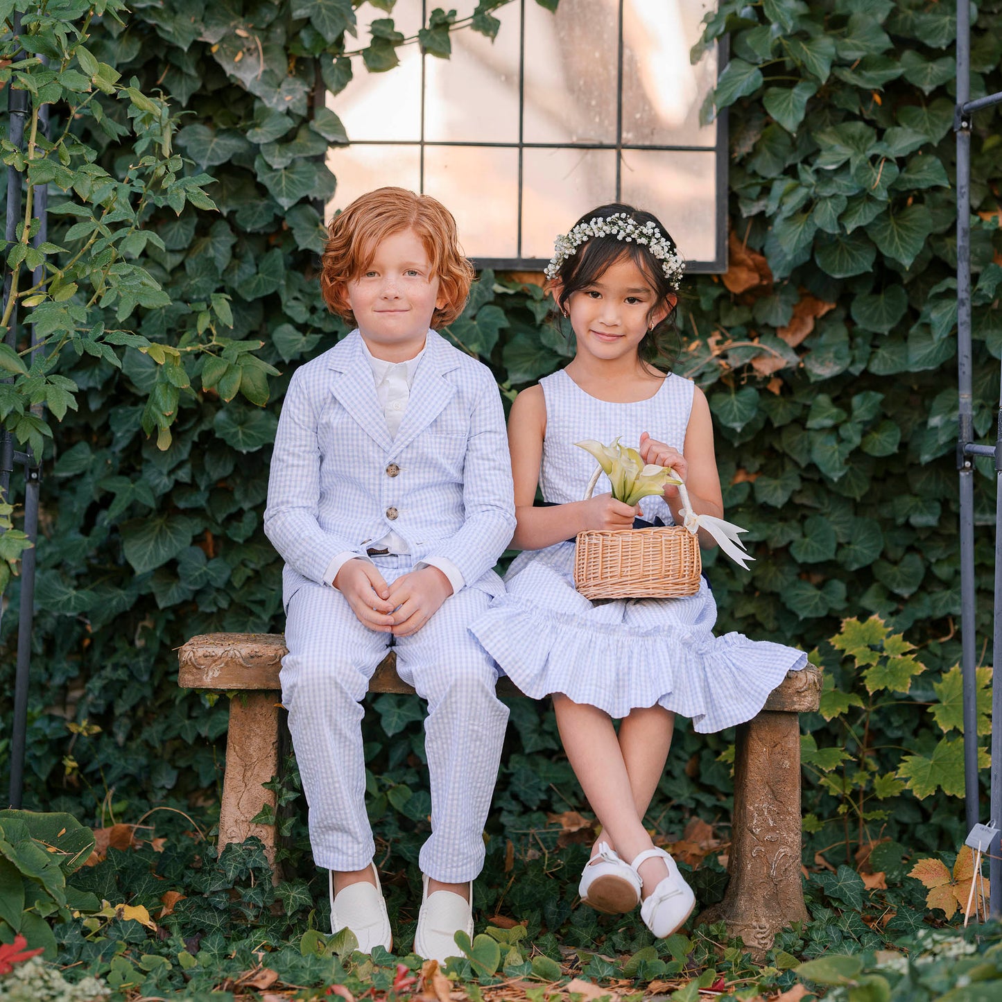 Organic Seersucker Suit Pant - Baby