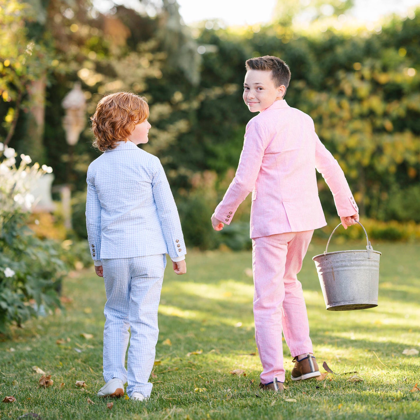 Organic Seersucker Suit Pant - Baby