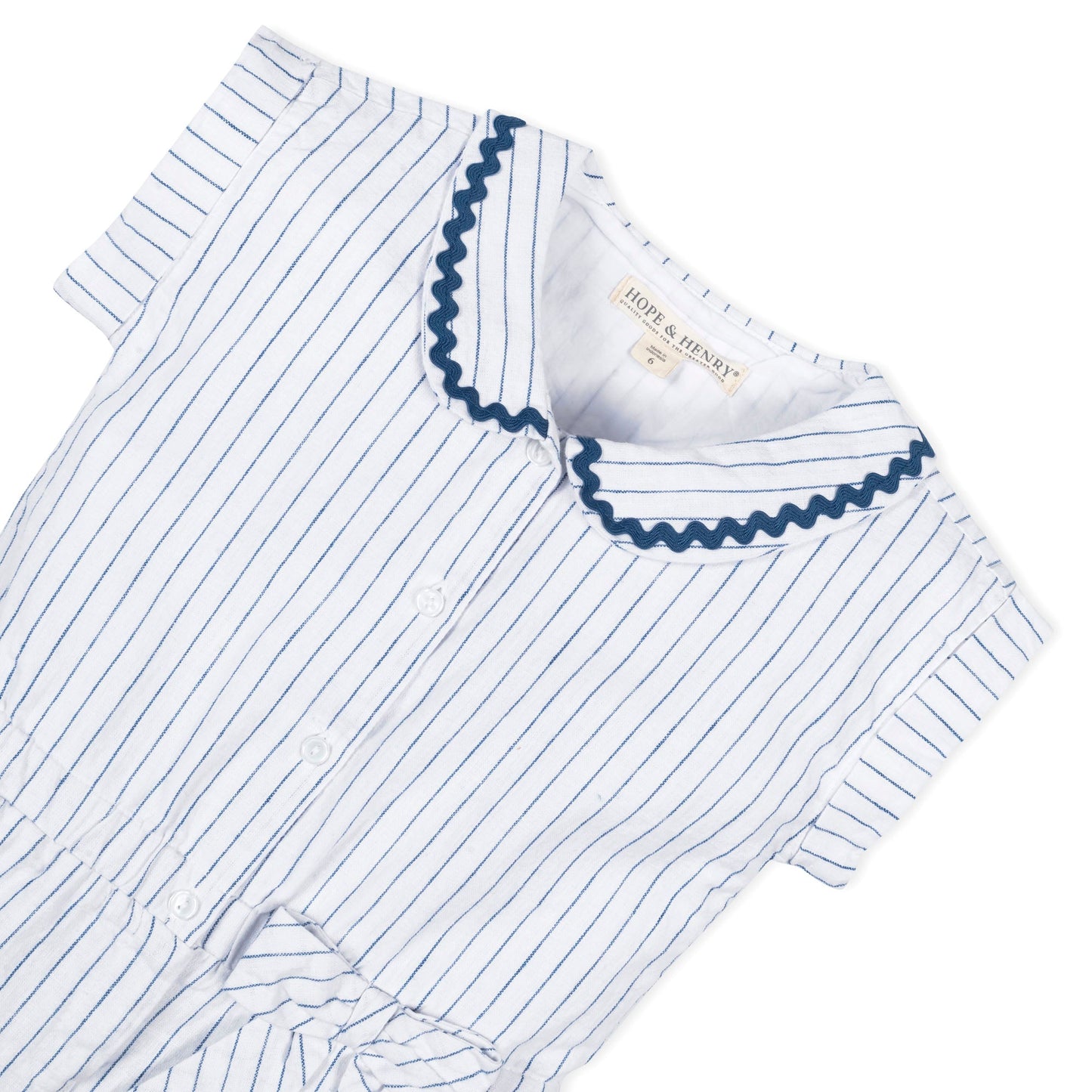 Linen Collared Button Front Romper