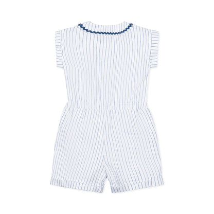 Linen Collared Button Front Romper