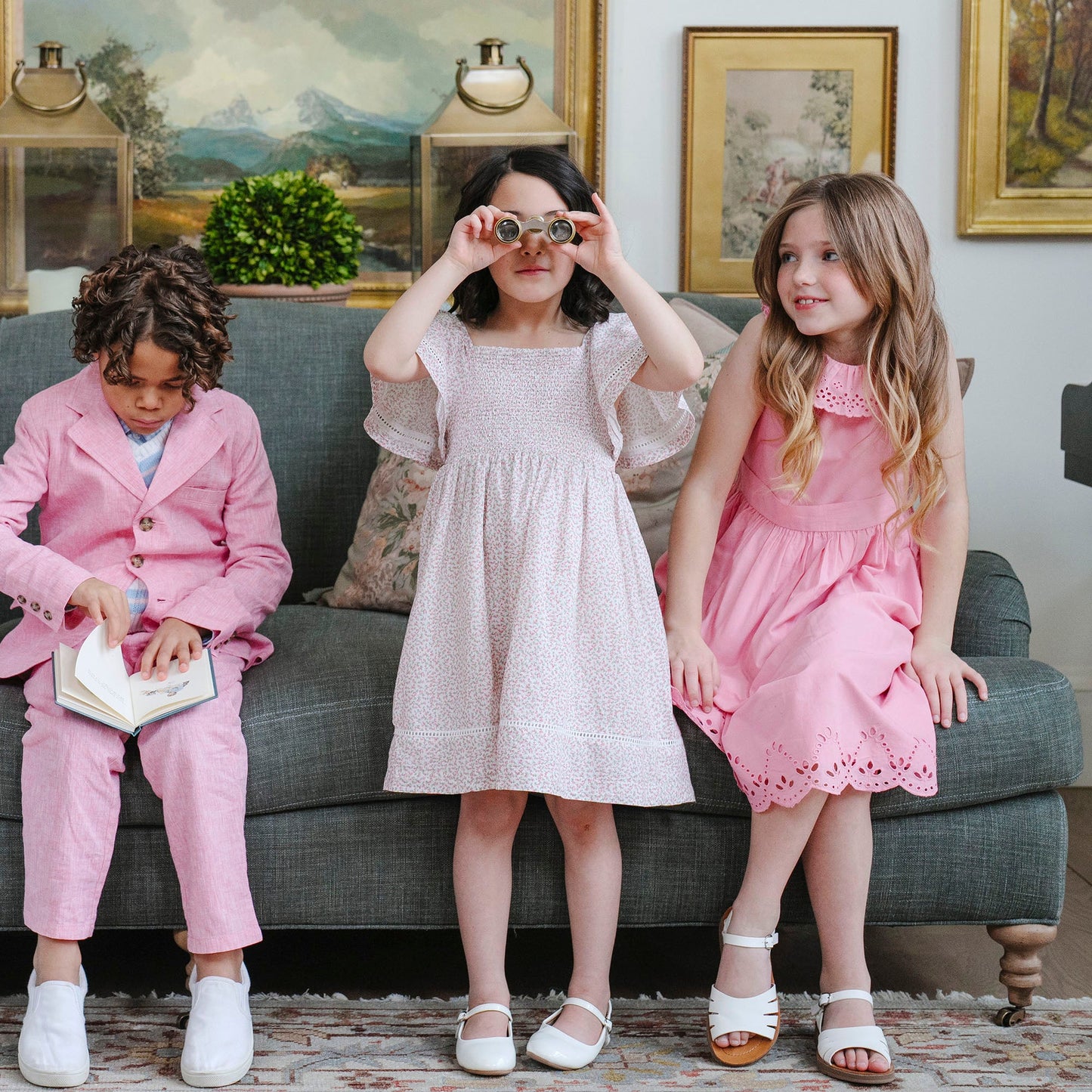 Organic Smocked Bell Sleeve Dress