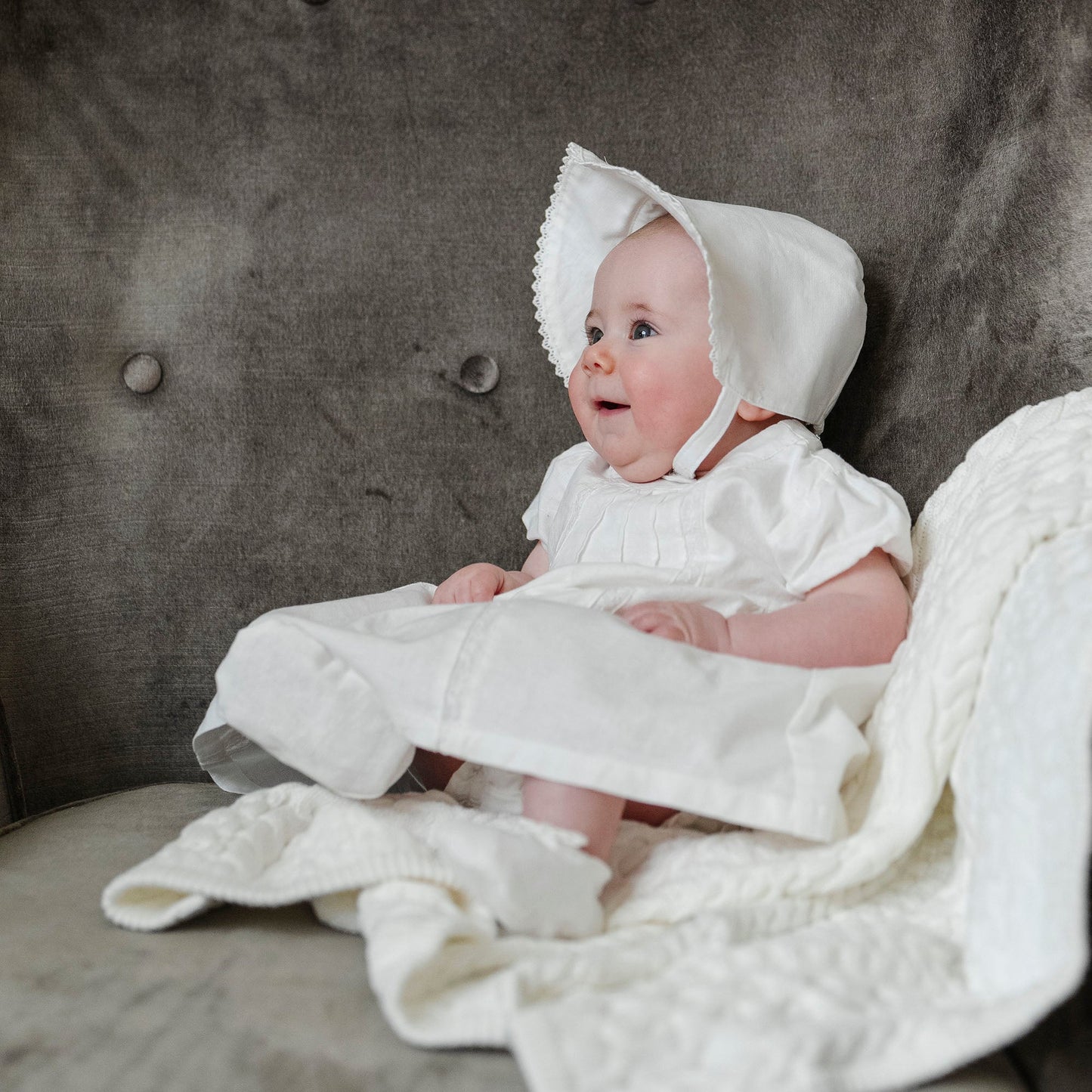 Special Occasion Linen Pintuck Dress