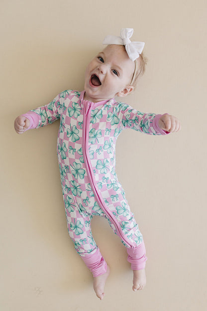 Bamboo Zip Romper | Shamrock & Bows