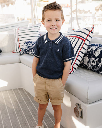 Collared Sailboat Knit Shirt