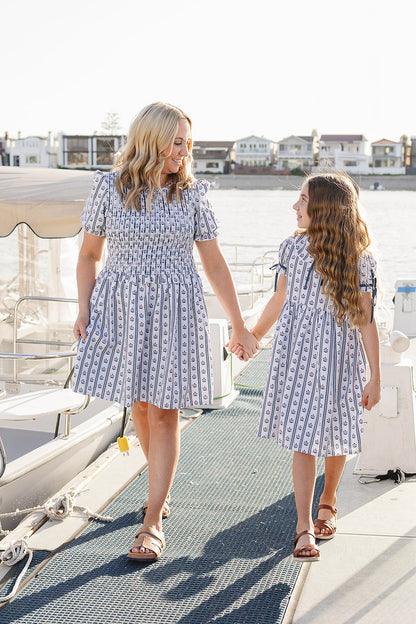 Block Print Floral Dress