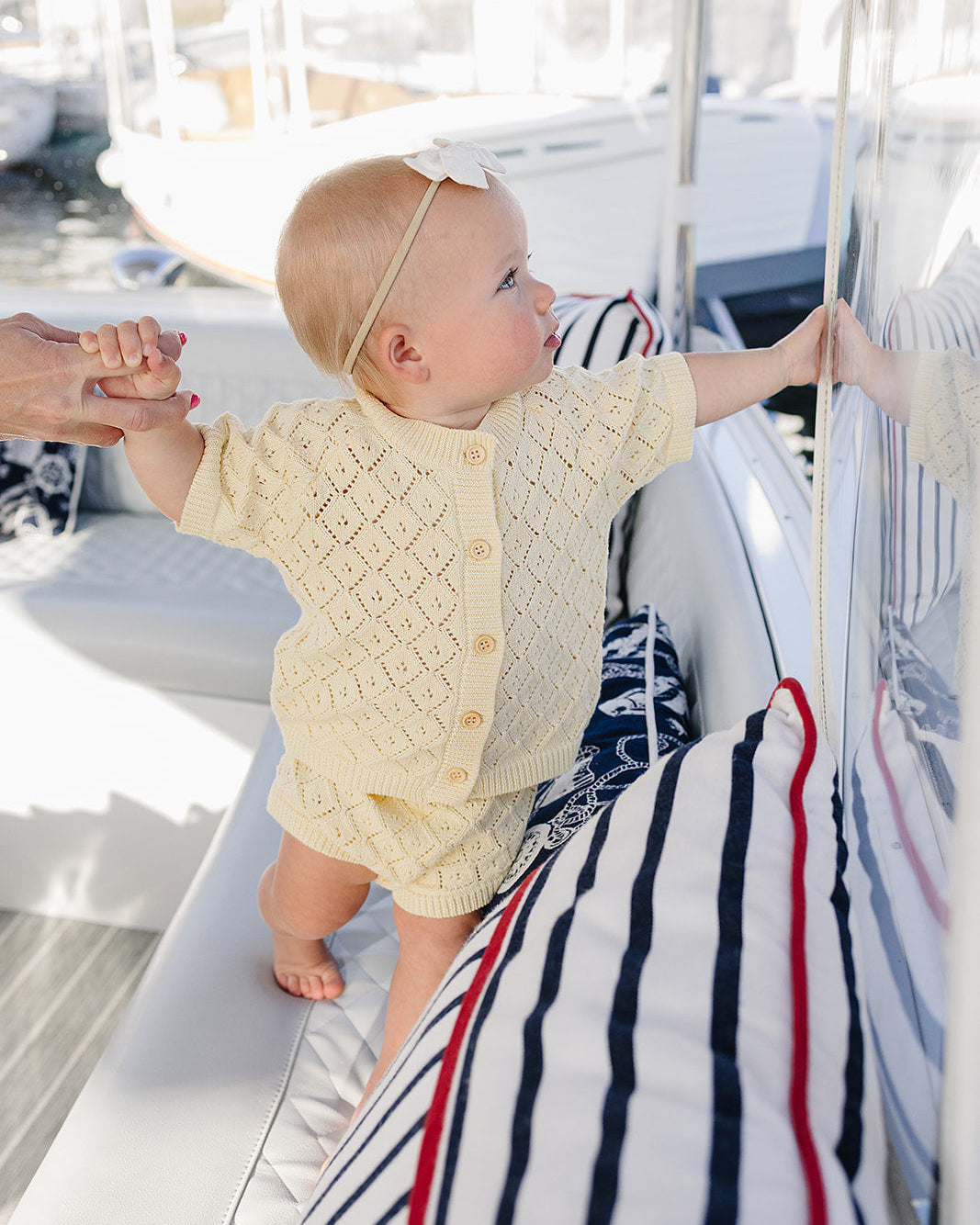 Yellow Cardigan Bloomer Set