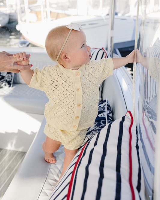 Yellow Cardigan Bloomer Set