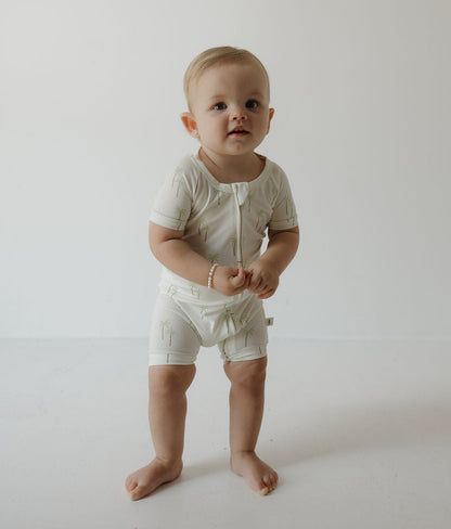 Shortie Bamboo Zip | Palm