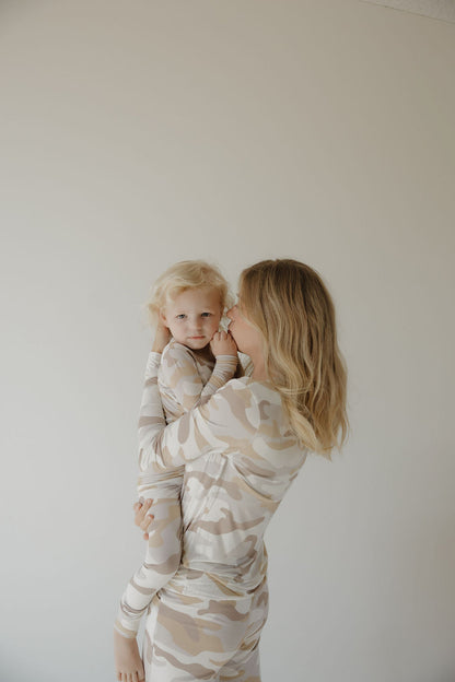 Women's Long Sleeve Bamboo Pajama | Camo 2.0