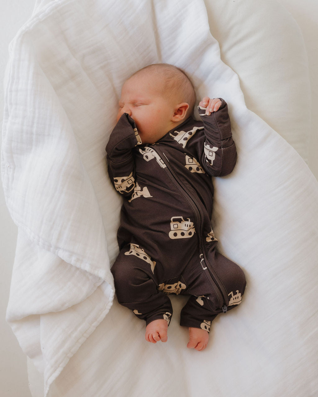 Bamboo Zip Pajamas | Bulldozer