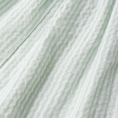 Organic Flutter Jumpsuit - Basil Stripes
