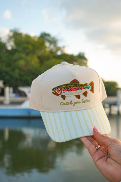 Catch You Later - Green Stripe Hat